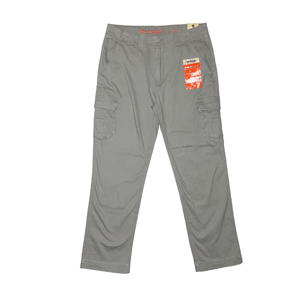 Vintage Inspired Urban Pipeline Max Flex Relaxed Khaki Cargo Pants 34x32 Y2K NWT